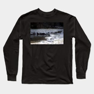 snowy Oregon forest , Fox Creek 8 Long Sleeve T-Shirt
